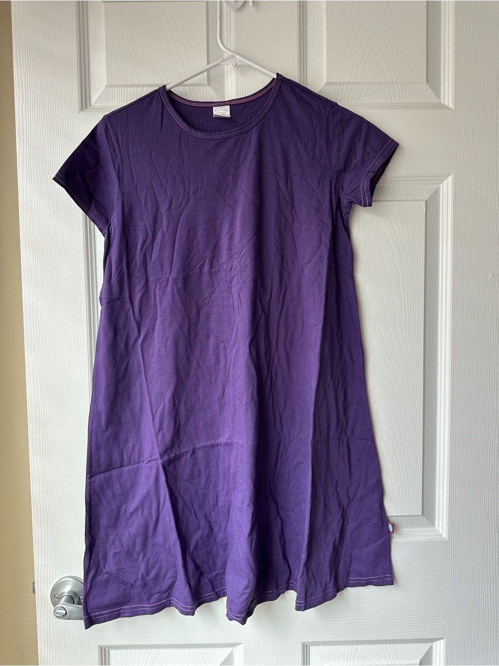 City Threads Girls Purple 100% Cotton Tshirt Dress Size 16 New with tags